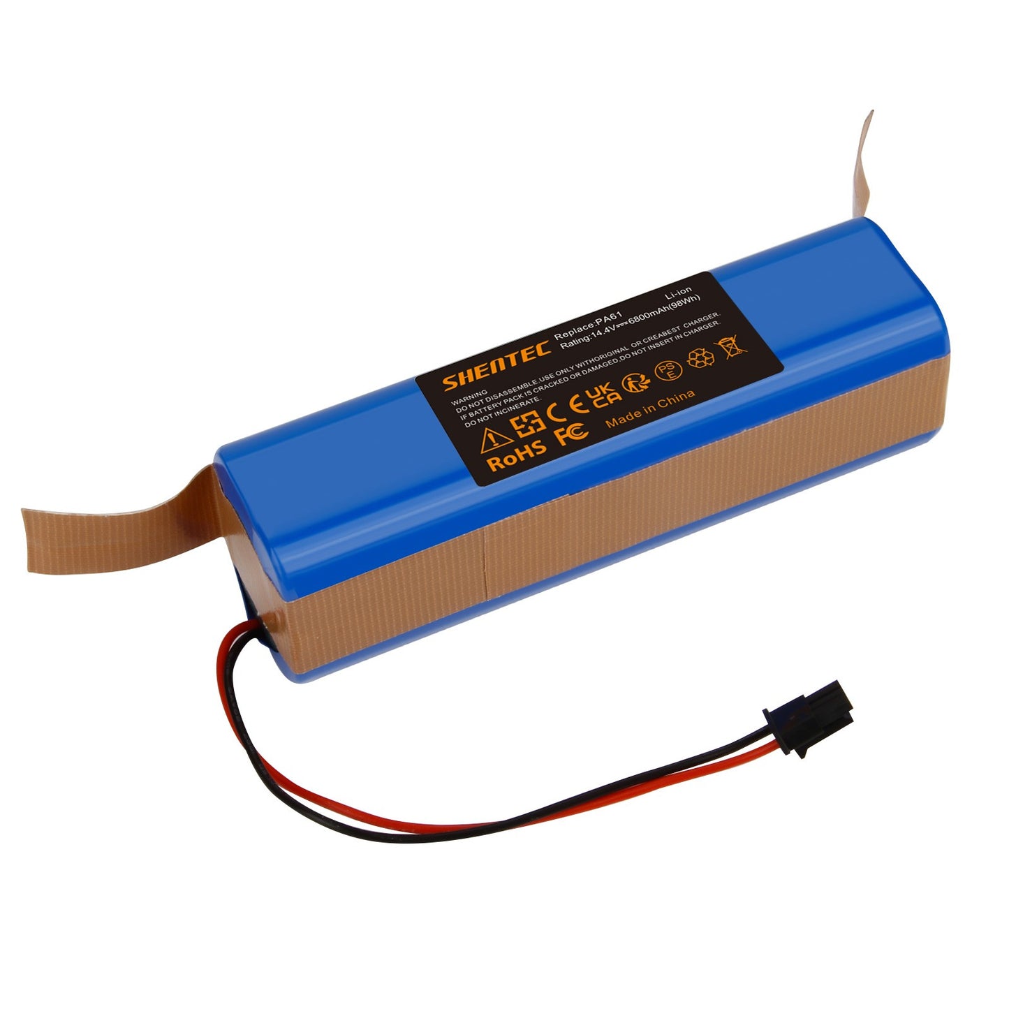 SHENTEC 14.4V 6.8Ah vervangende accu voor Eufy RoboVac X8 T226X, X8 Pro, X8 Hybrid, vervangt PA61