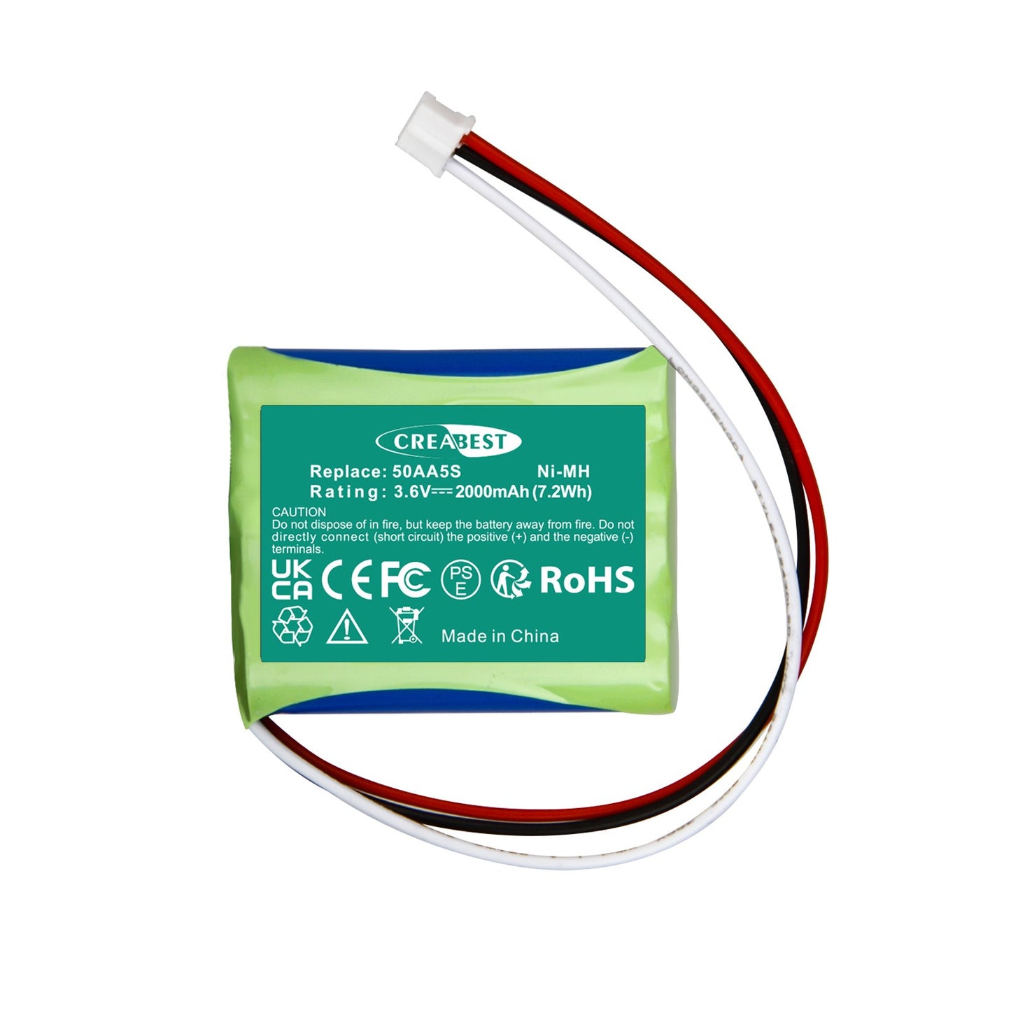 3.6V 2000mAh Ni-MH 50AA5S vervangende batterij voor Tonies Toniebox Musicbox Soundbox