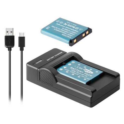 SHENTEC 3.6V 1200mAh accu voor Fujifilm NP-45 Olympus Nikon EN-EL10 + oplader