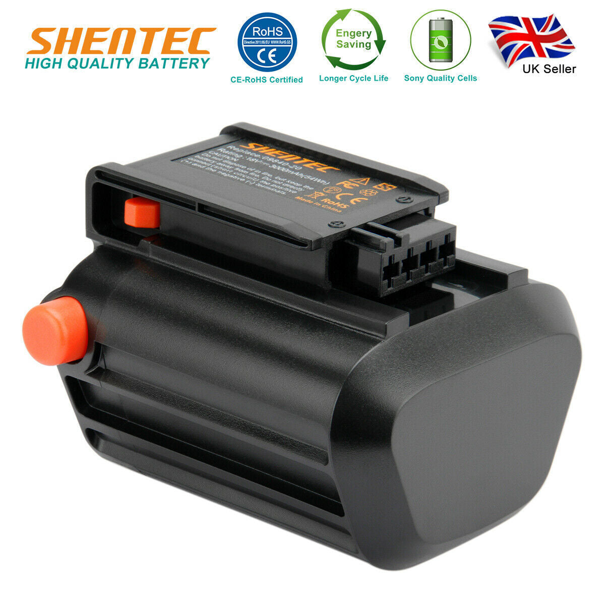 SHENTEC 3000mAh 18V Li-ion Batterij Voor Gardena 9840-20 High Delimber Li-18/20 BLi-18