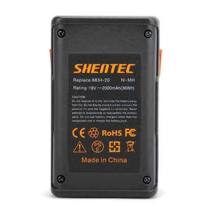 SHENTEC 18V 2000mAh Ni-MH 8834-20 Batterij Voor Gardena Hegenschaar EasyCut 42Accu 648844