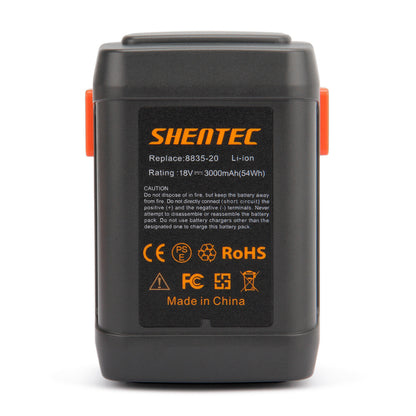 SHENTEC 3000mAh 18V Li-ion Batterij Voor Gardena ERGOCUT 48 LI 8878 8839 8835-20 8835-U