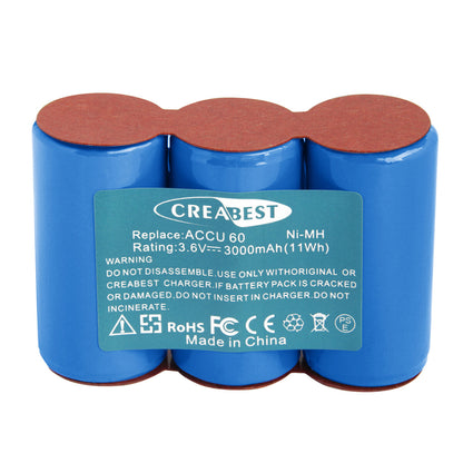 SHENTEC 3.6V 3.0Ah Ni-MH BATTERIJ VOOR GARDENA ACCU 60 ACCU 45 302768 Accu45 8808 Accu60 8800