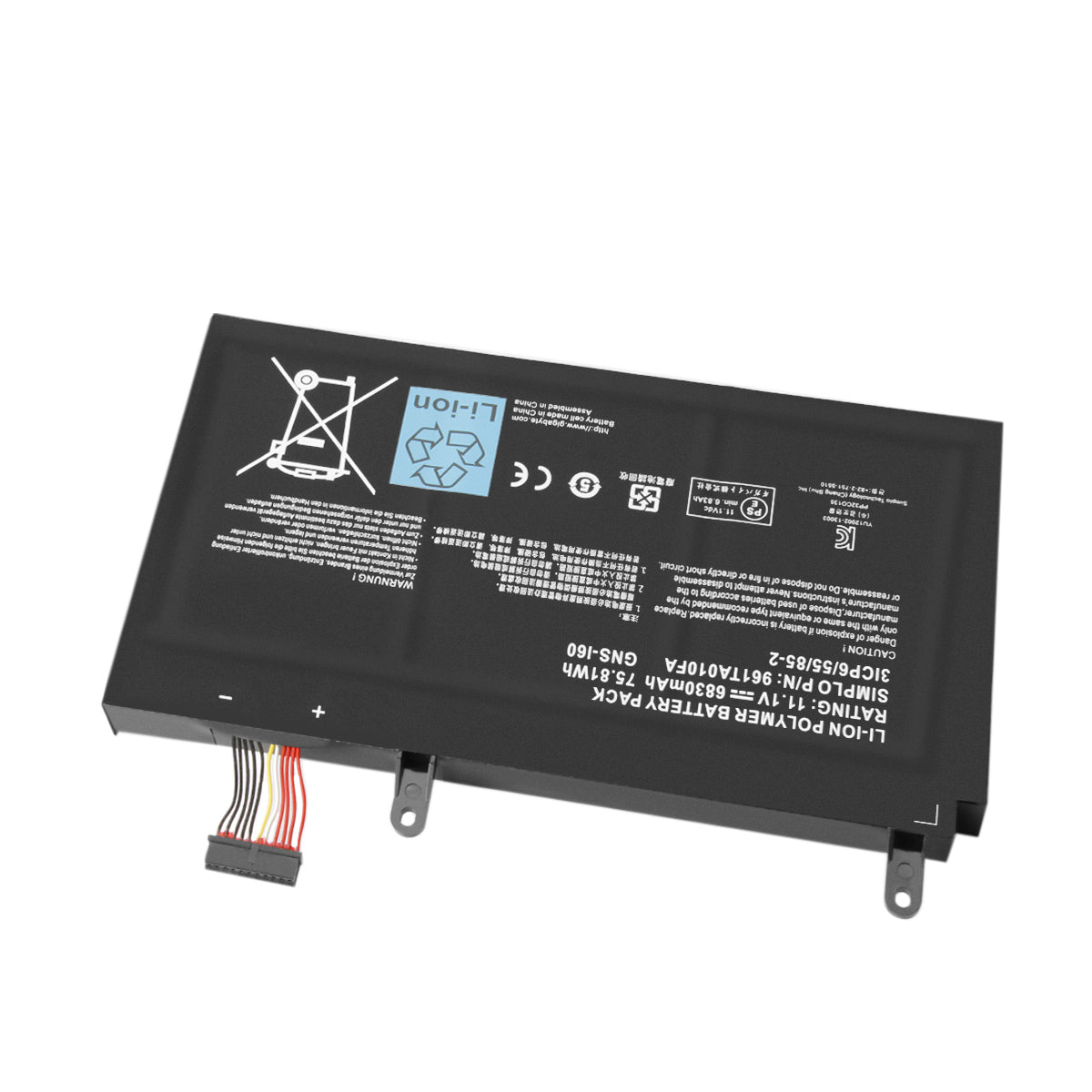 6830mAh 961TA010FA GNS-I60 Battery For Gigabyte P35G v2 P35W v3 P35K v3 P37W v4