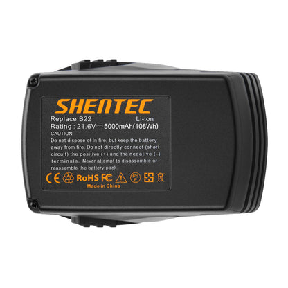 SHENTEC 5000mAh 21.6V Li-ion accu voor HILTI B22 TE 2-A22 WSR 22-A SIW 22T-A AG 125-A22