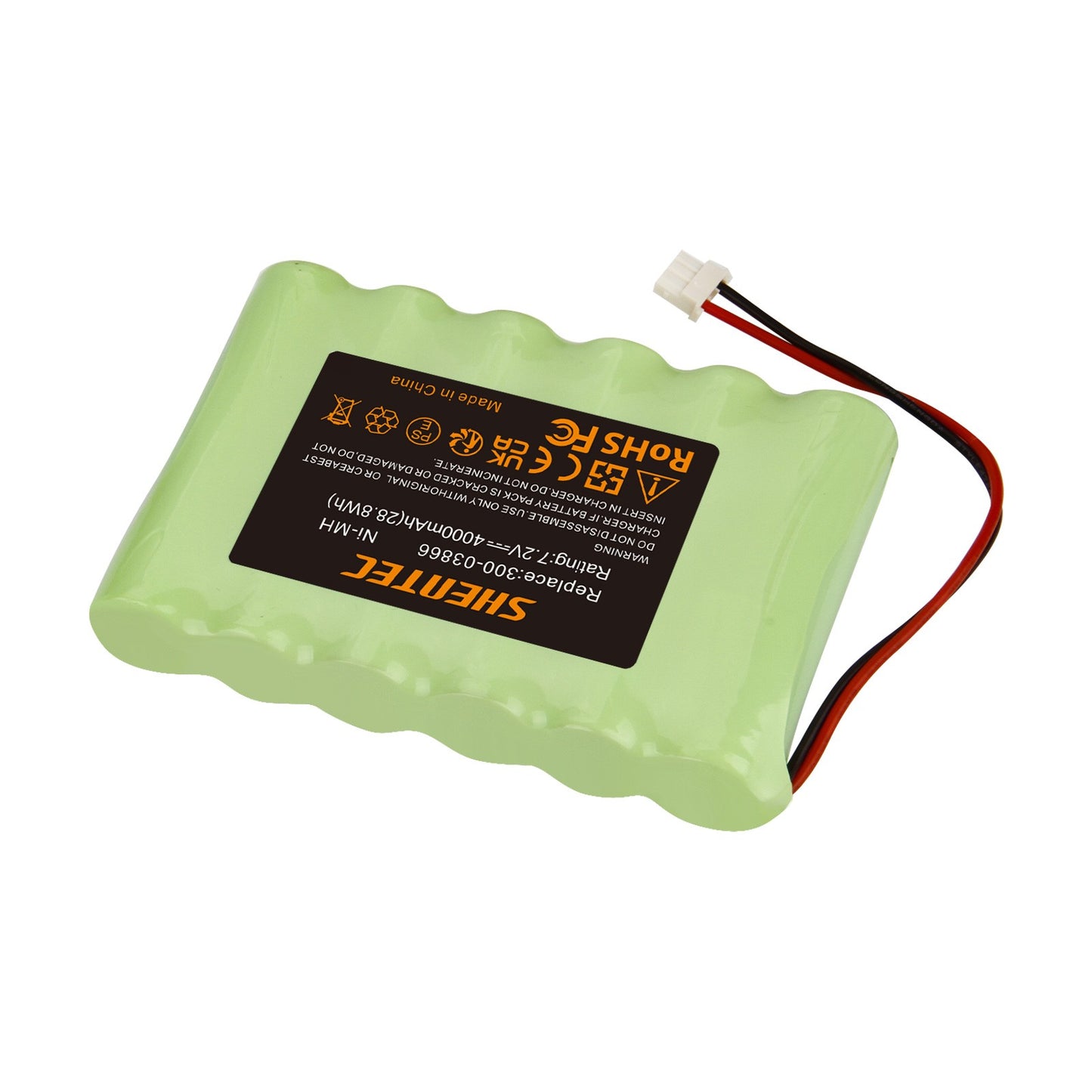 SHENTEC 7.2V 4000mAh Ni-MH-batterij voor Honeywell Lynx 5100/5200/5300 300-03866 LCP500-4B