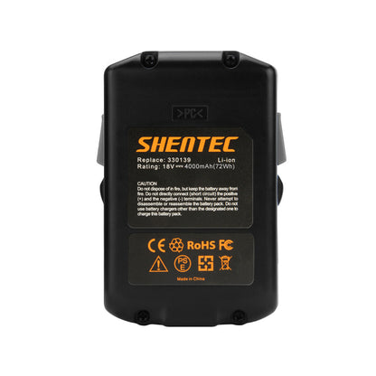 SHENTEC 18V 4000mAh Li-ion Vervangende Accu Voor Hitachi 330067 330068 330139 BSL1825 BSL1815X