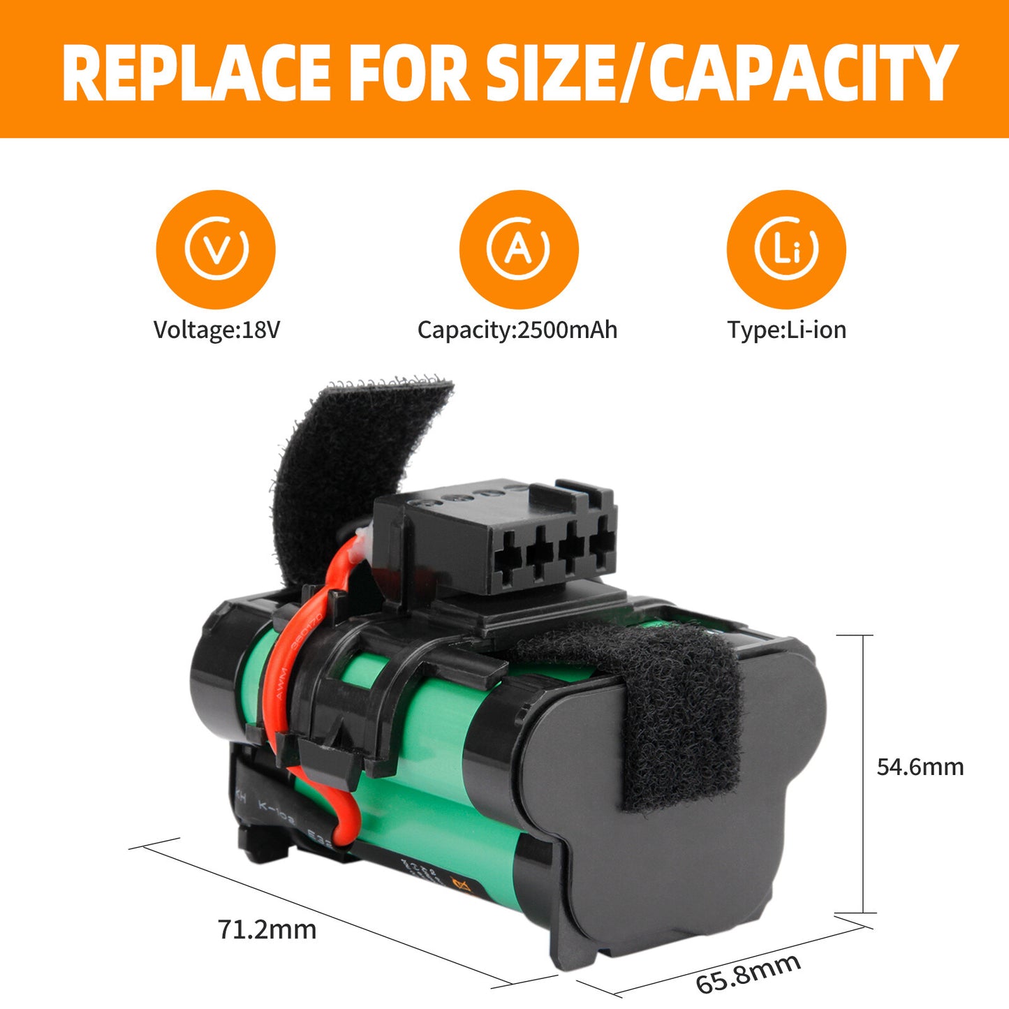 SHENTEC 18V 2500mAh Li-Ion batterij voor Husqvarna Automower 105 en Gardena R38Li R40Li R45Li
