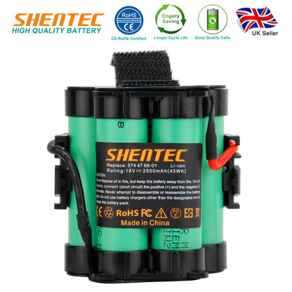 SHENTEC 18V 2500mAh Li-Ion batterij voor Husqvarna Automower 105 en Gardena R38Li R40Li R45Li