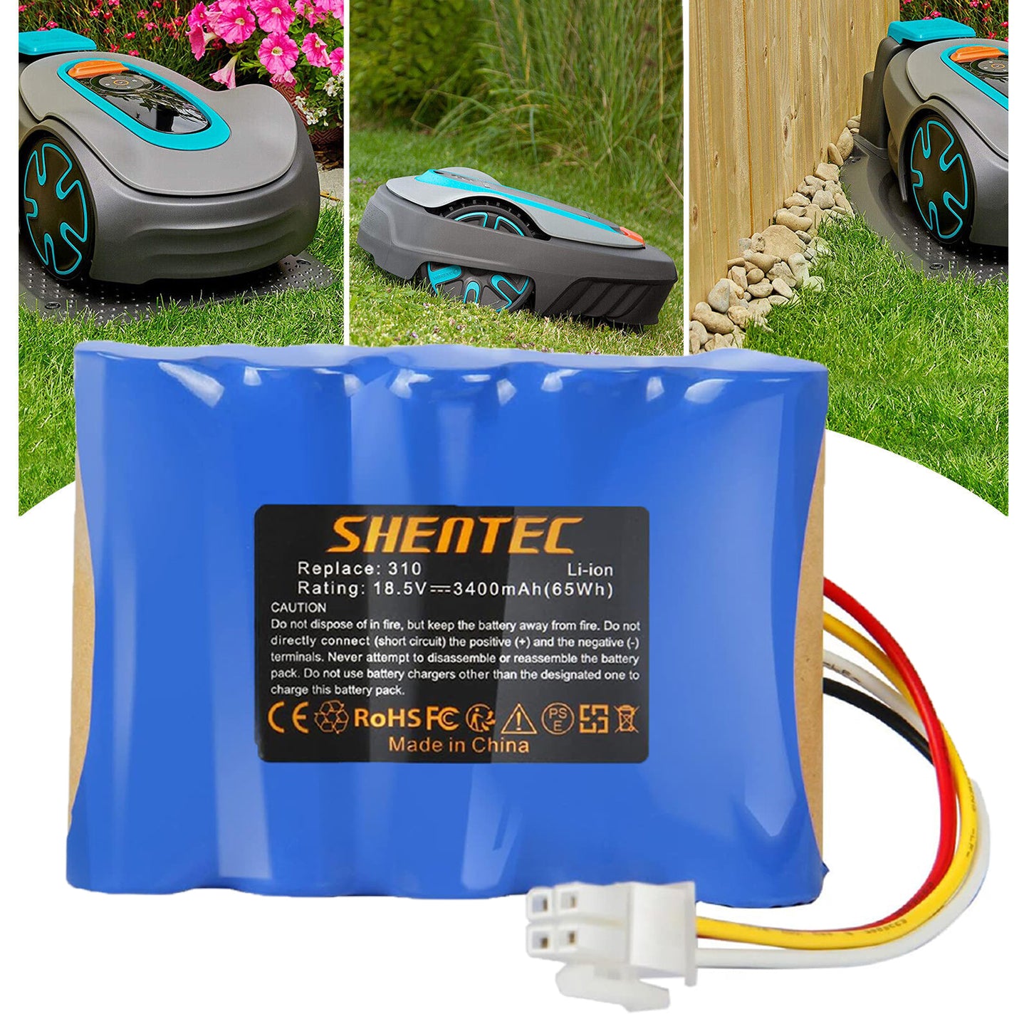 SHENTEC 18.5V 3.4Ah Li-ion Accu Voor Husqvarna 584 85 28-01 Gardena Sileno R100Li R130L