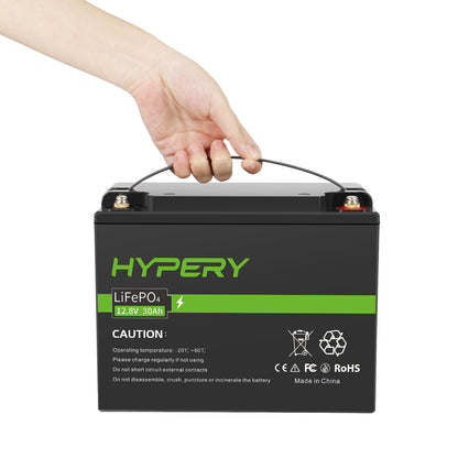 30Ah 12.8V LiFePO4 Lithium Battery BMS Deep Cycle For RV Solar Leisure Off-Grid