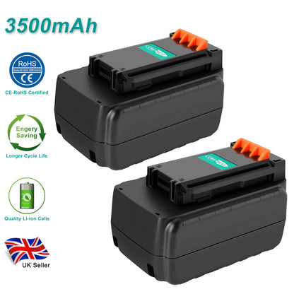 SHENTEC 2X 3.5Ah 36V Li-ion BATTERIJ VOOR BLACK DECKER LBXR36 BL2036 LBX2040 LST420