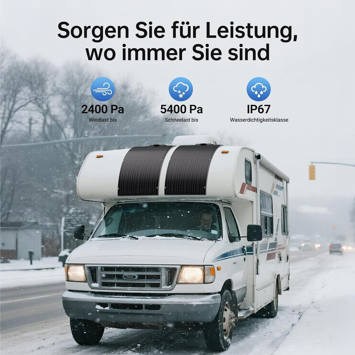 120 W flexibele zonnepanelen, 1 x 120 W balkon monokristallijne flexibele zonnepaneelmodule IP67 zonnecel fotovoltaïsch off-grid voor camper, auto, schuur, dak, boot