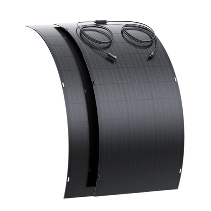 240W Flexibele Zonnepaneelset, 2 x 120 W flexibele zonnecellenmodule, IP67 voor balkon, camper, auto, schuur, dak, boot, off-grid