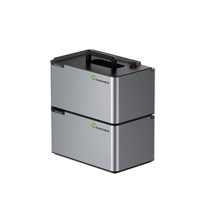 2-pak draagbare power box 2048WH 2KWH LiFePO4 zonne-energie thuisopslagbatterij voor thuis/balkon-zonnesysteem