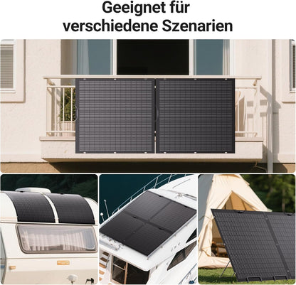 480W Flexibel zonnepaneelset 2 x 240 W flexibele zonnemodule voor camper, auto, schuur, dak, boot, balkon, IP67, fotovoltaïsche zonnecel, off-grid