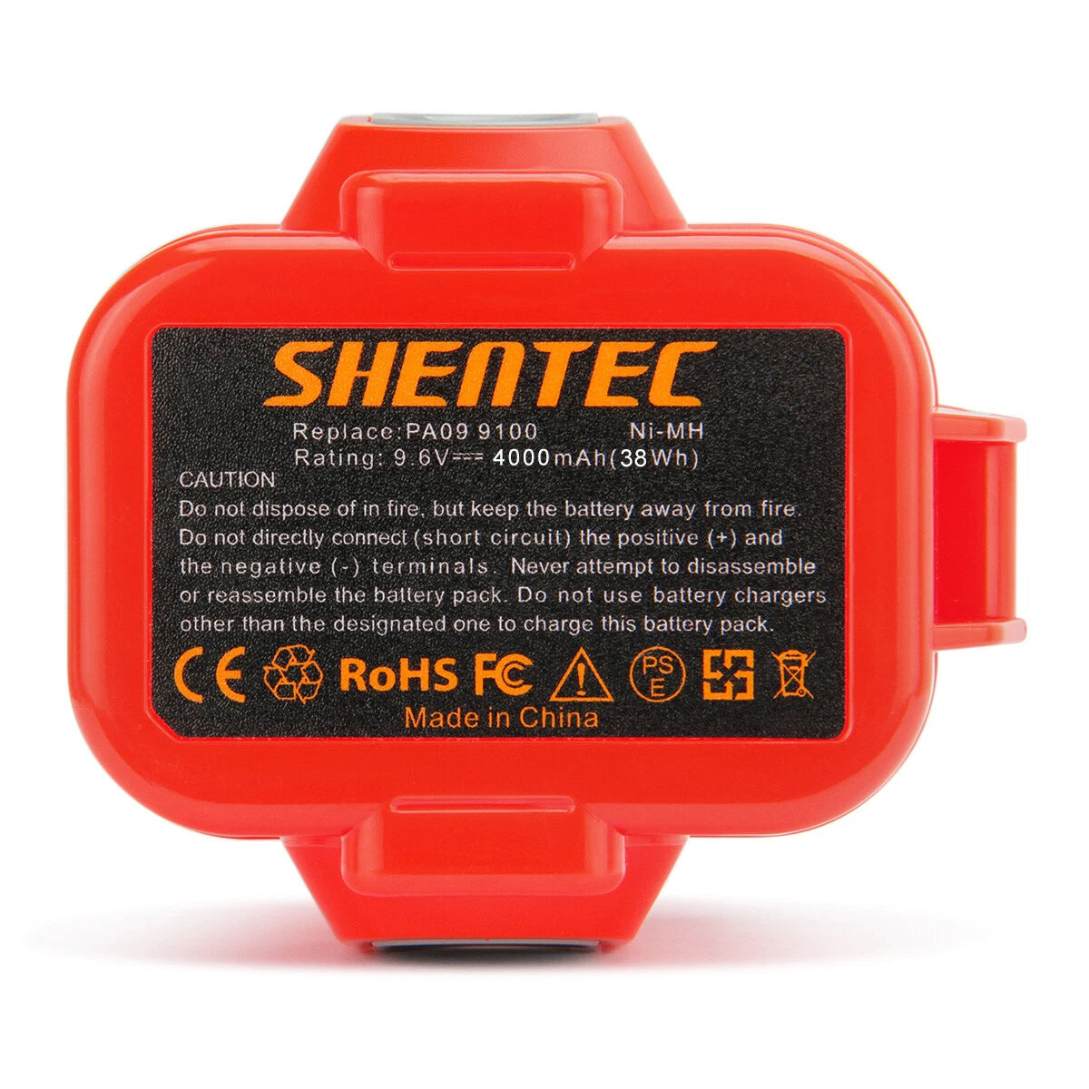 SHENTEC 2x 9.6V 4.0AH Ni-MH accu voor Makita PA09 9100 9120 9122 9135 6207D 6226D