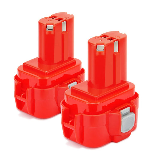 SHENTEC 2x 9.6V 4.0AH Ni-MH accu voor Makita PA09 9100 9120 9122 9135 6207D 6226D