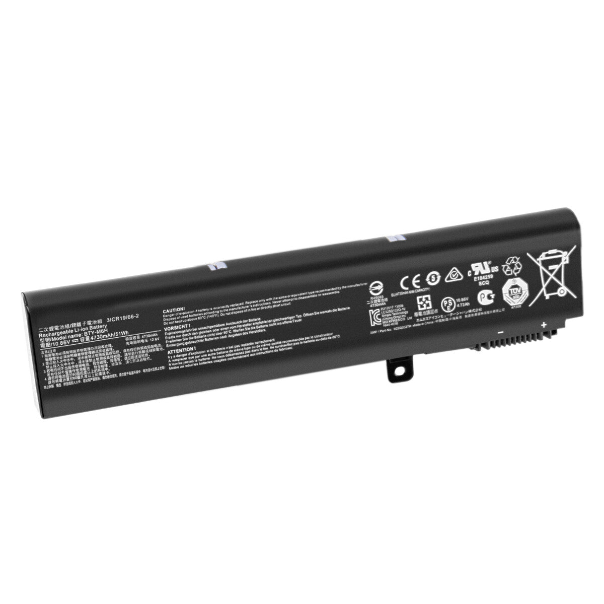 10.86V BTY-M6H batterij voor MSI PE60,PE70,GE72,3ICR19/66-2,MS-16J3,MS-16J5L,GL62M