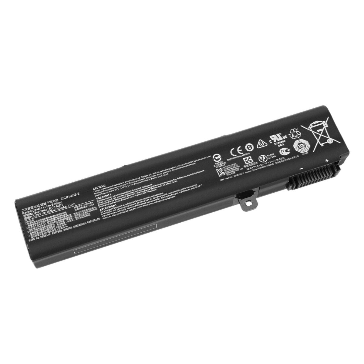 10.86V BTY-M6H batterij voor MSI PE60,PE70,GE72,3ICR19/66-2,MS-16J3,MS-16J5L,GL62M