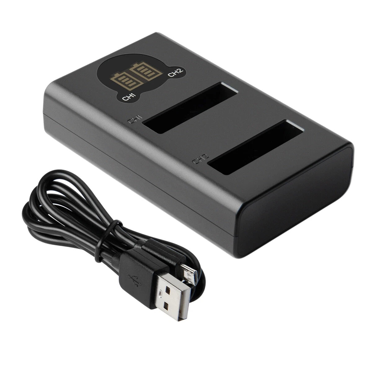 2x 1600mAh EN-EL5-accu + dubbele oplader voor Nikon Coolpix P520 P100 P510