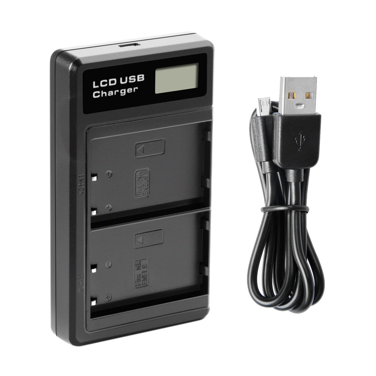 2x EN-EL9 2.0Ah batterij +lader voor Nikon EN-EL9a D40X DSLR D3000 D5000 D60 D40