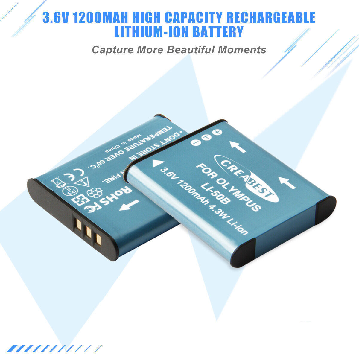 2x USB-oplader voor Li-50B-batterij voor Olympus SZ-30 SZ-20 XZ-10 SP-800UZ SP-815UZ