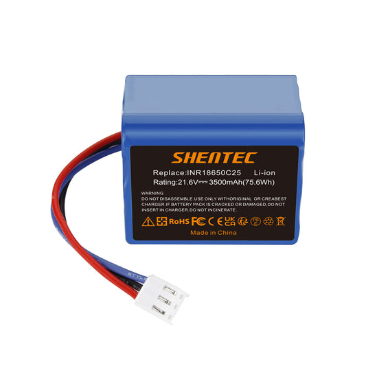 SHENTEC 3,5Ah 21,6V vervangende accu voor Philips FC6721 FC6723 FC6721 FC6722 FC6729 INR18650C25