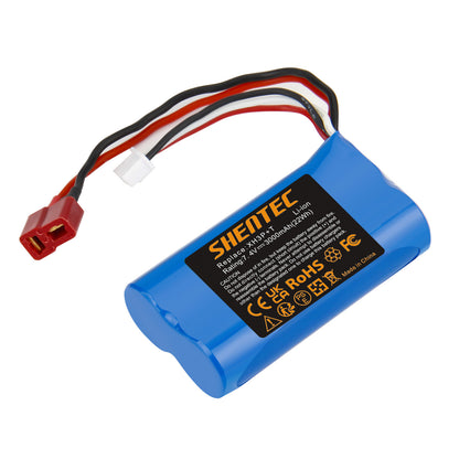 SHENTEC 7.4V 3.0Ah Li-ion-accu XH3P+T Plug voor WLtoys 12401 12402 12403 RC-auto