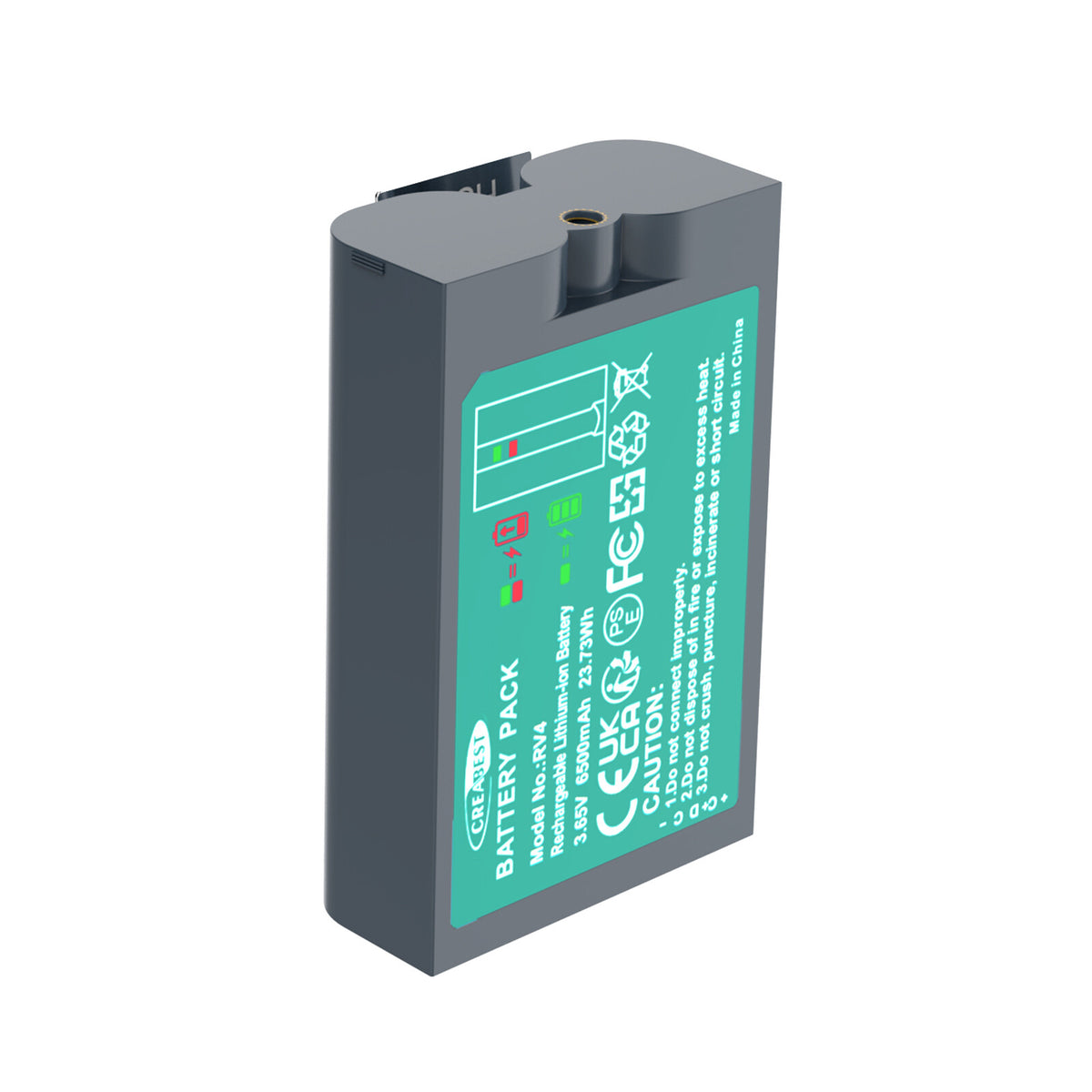 SHENTEC 6400mAh V4 oplaadbare batterij voor Ring Video Doorbell 2, 3 en 4, Spotlight en Stick Up