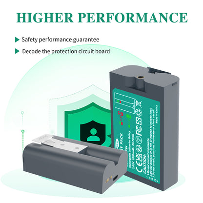 SHENTEC 6400mAh V4 oplaadbare batterij voor Ring Video Doorbell 2, 3 en 4, Spotlight en Stick Up