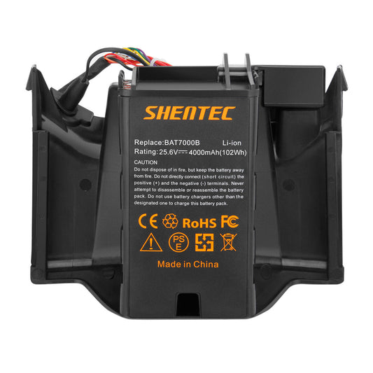 SHENTEC 4000mAh 25.6V Li-ion-batterij voor Robomow MRK7005A BAT7000B RC302 RC306 RC312 RC308