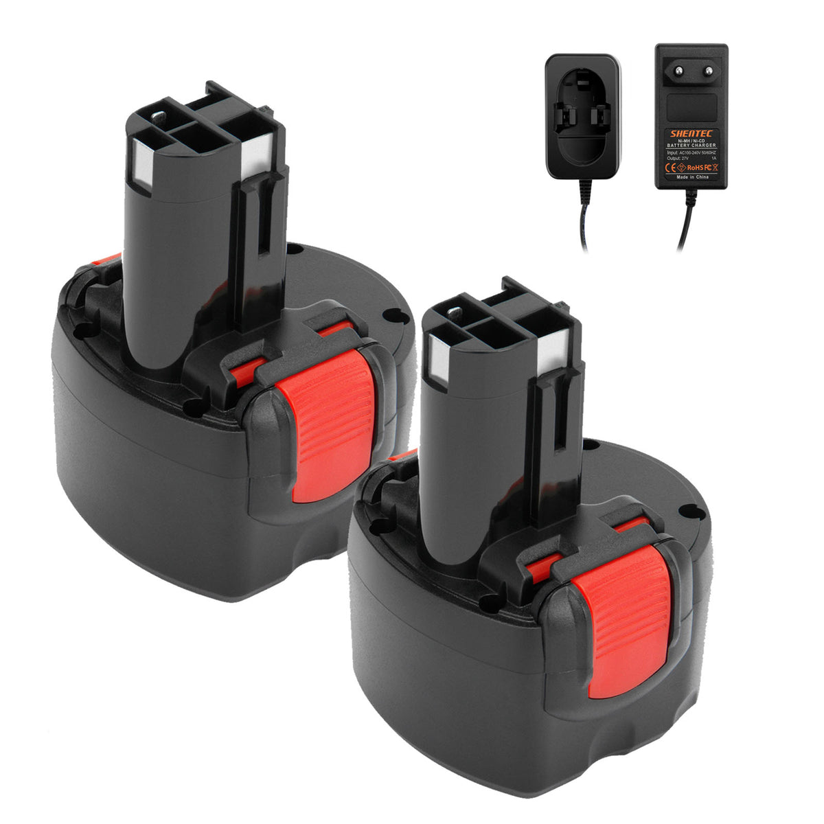SHENTEC 9.6V 4000mAh Ni-MH-batterij voor Bosch BAT048 BAT100 PSR 960 GSR 9.6 BPT1041