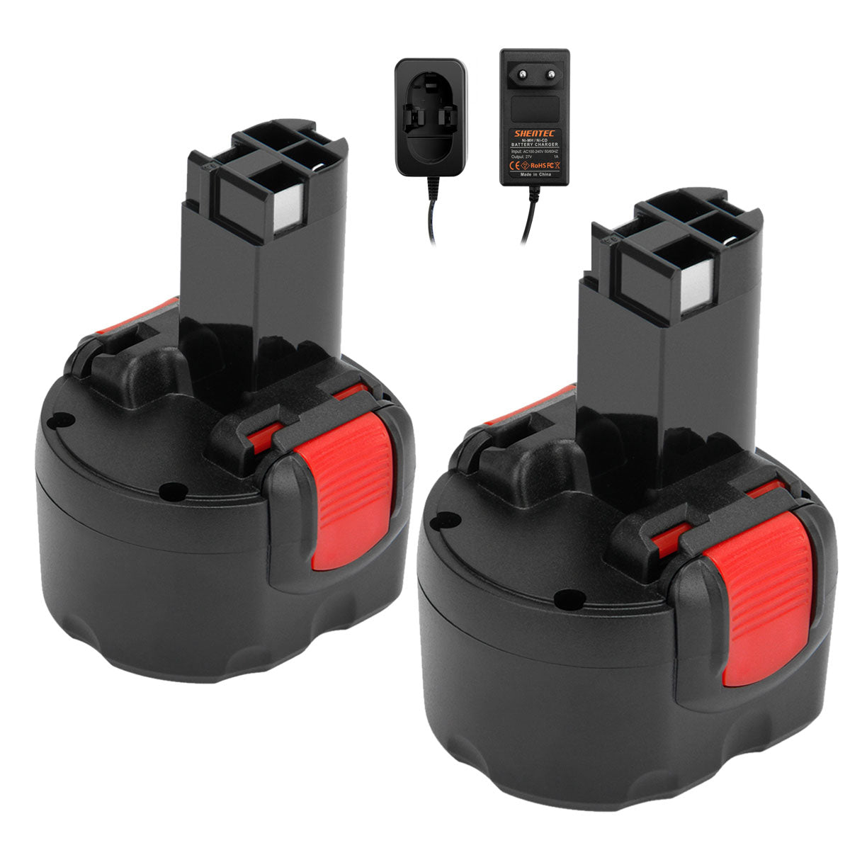 SHENTEC 9.6V 4000mAh Ni-MH-batterij voor Bosch BAT048 BAT100 PSR 960 GSR 9.6 BPT1041