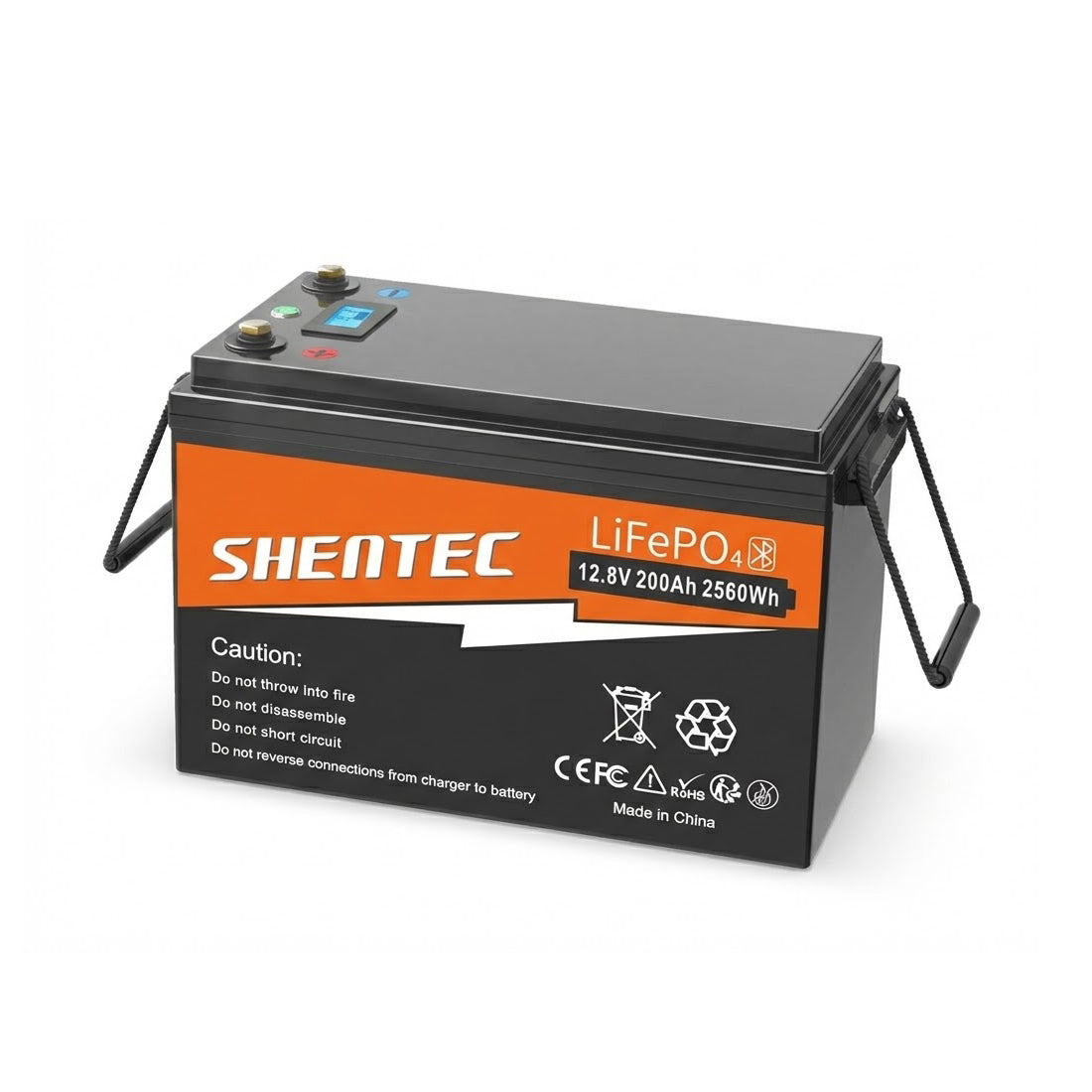 SHENTEC 12V 200Ah LITHIUM LiFePO4 BATTERIJ VOOR BOOT EN CAMPER 6000+ CYCLI