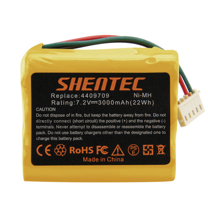 SHENTEC 2x 3.0AH 7.2V Ni-MH batterij voor iRobot Braava 390 380T 390T 4409709 Mint Plus 5200C