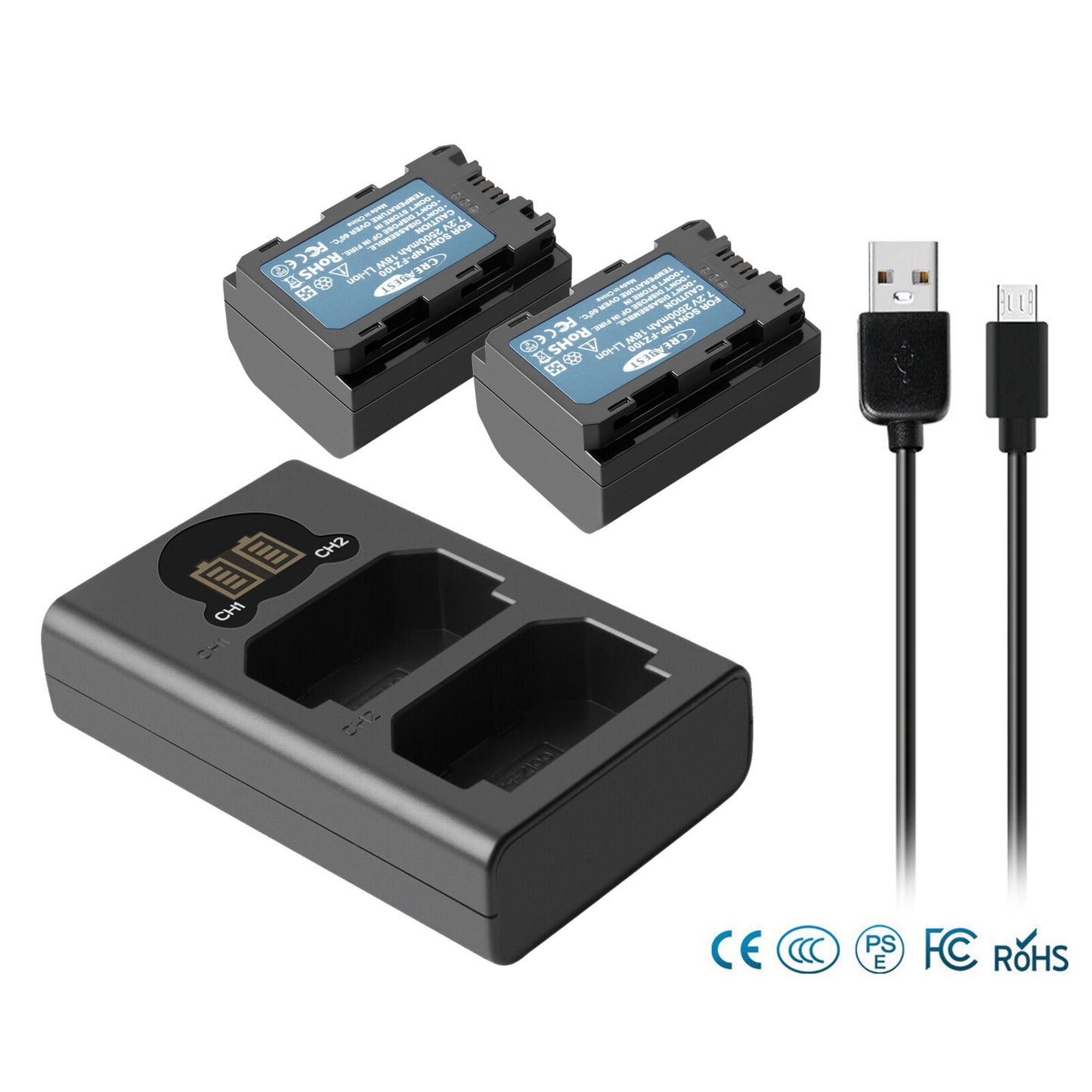 2x NP-FZ100 Batterij & Lader Voor Sony Alpha A6600 A9R A9S A7 III A7R III A7R IV