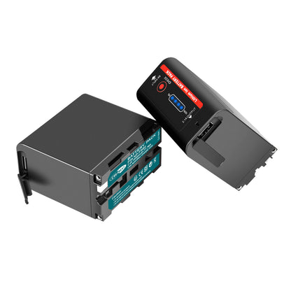 2X 7.4V NP-F970 10500mAh-batterij voor Sony NP-F930 F950 NP-F530 F960 NP-F990