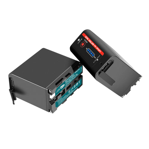 2X 7.4V NP-F970 10500mAh-batterij voor Sony NP-F930 F950 NP-F530 F960 NP-F990