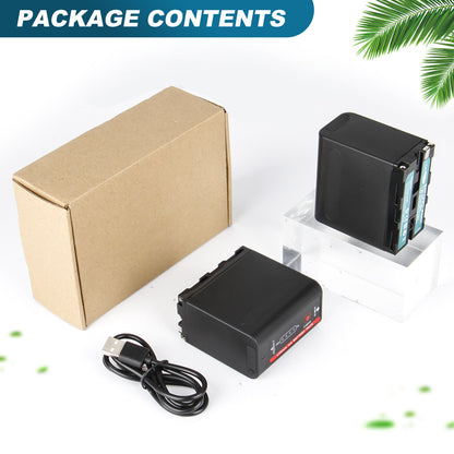 2X 7.4V NP-F970 10500mAh-batterij voor Sony NP-F930 F950 NP-F530 F960 NP-F990