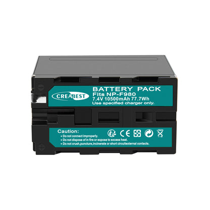 2X 7.4V NP-F970 10500mAh-batterij voor Sony NP-F930 F950 NP-F530 F960 NP-F990