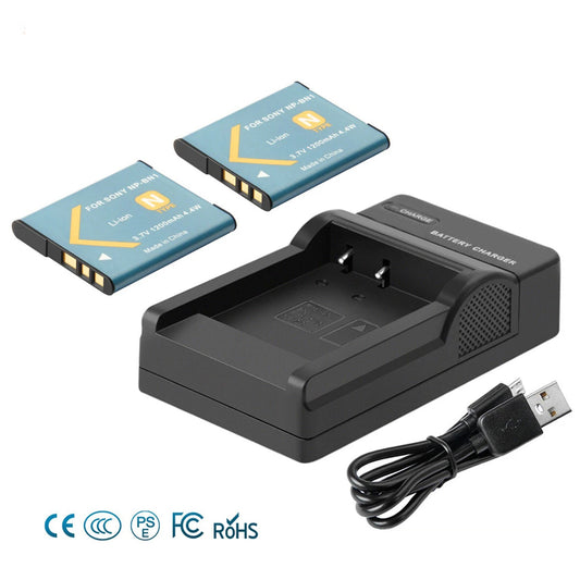 2 Stuks NP-BN1 Batterijlader Voor Sony Cyber-Shot DSC-W310 W800 W320 W350 W380