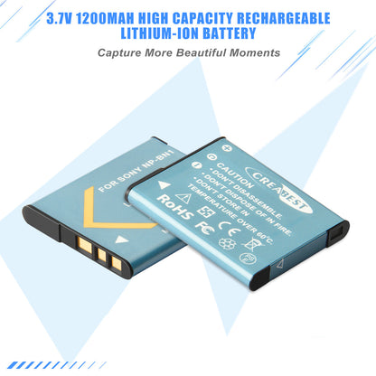 2 Stuks NP-BN1 Batterijlader Voor Sony Cyber-Shot DSC-W310 W800 W320 W350 W380