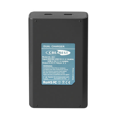 SHENTEC 2-Pack NP-BX1 Accu voor Sony DSC-RX100 HX300 H400 WX350 WX400 HX50V HX60