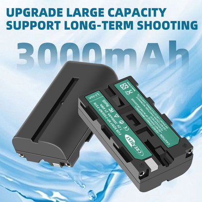 2Pack 7.2V NP-F550 Accu + Dubbele Oplader voor SONY NP-F970 NP-F960 F990 F950 F530 F330