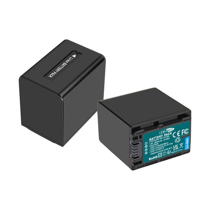 2x NP-FV70-batterij 2.6ah voor Sony NP-FV100 NP-FV90 NP-FV50 NP-FV30 NP-FV40-lader