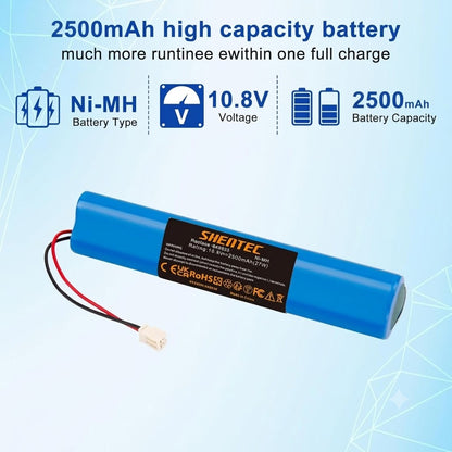 SHENTEC 2500mAh vervangende batterij voor Velux 946933 rolluikaandrijving, SSL zonne-rolluiken, zonne-rolluiken