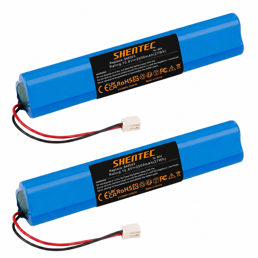 2-Pack 10.8V 2500mAh Ni-MH Vervangende Accu Voor Velux 946933 Solar Rolluiken & Dakramen (Met Kabel En Stekker)