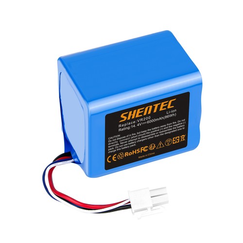SHENTEC 6000mAh 14.4V Li-ion Accu Voor Vorwerk Kobold VR200 20884-1 4NCR18650P2-C001A