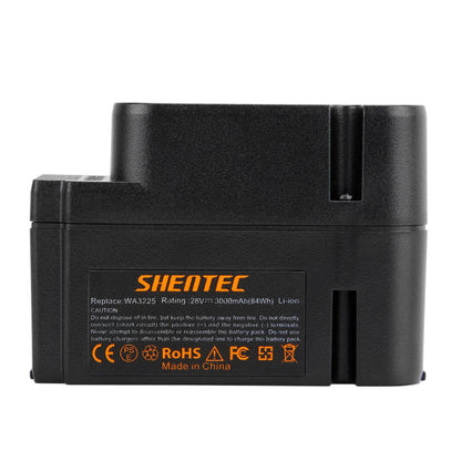 SHENTEC PLG 2 STUKS 3.0AH 28V Li-ion ACCU VOOR Worx WG790E WG754E WG794E WG755E WA3225 WA3565